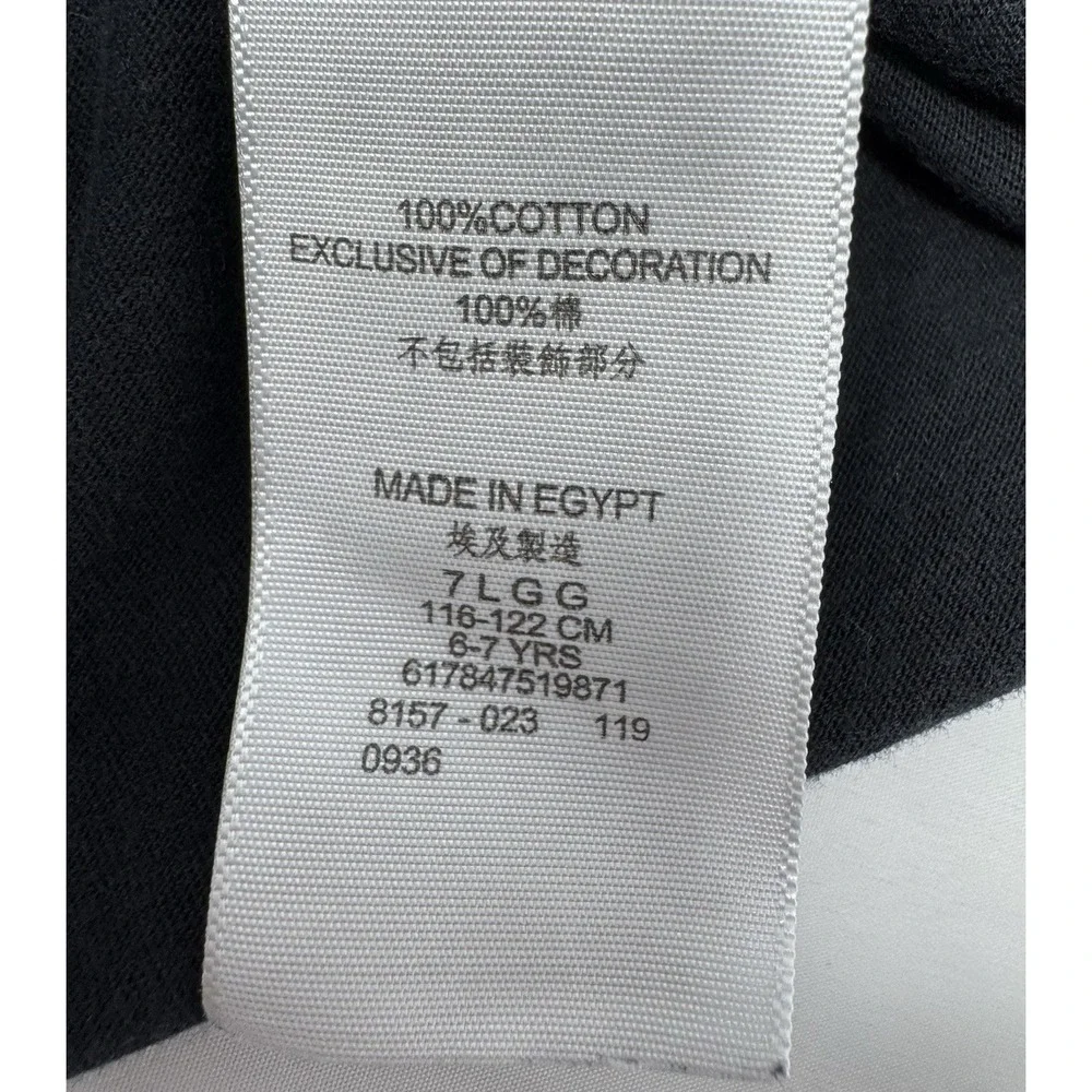 LEVI'S Youth Classic Batwing‎ Short Sleeve T-shirt Size 7 Black Cotton